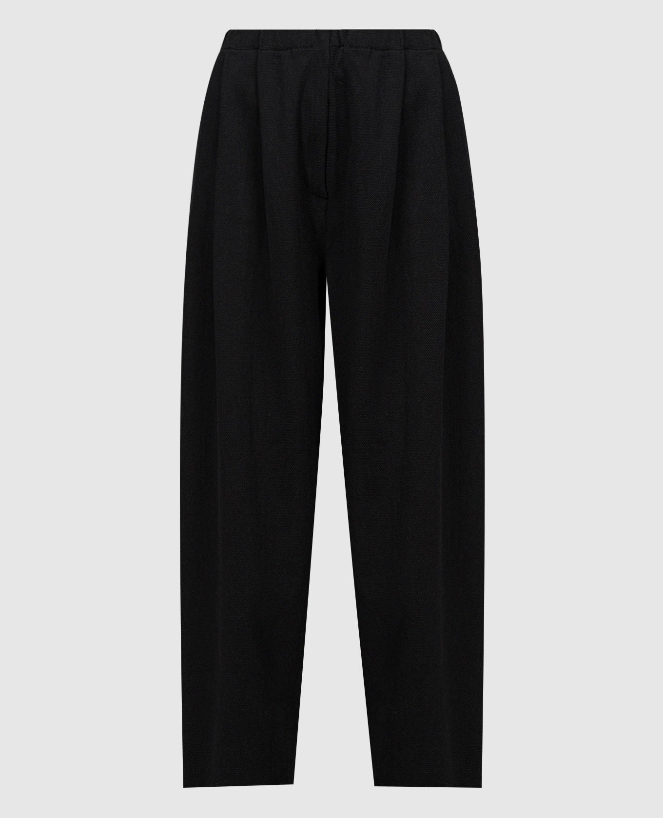Black pants with linen, silk and cashmere