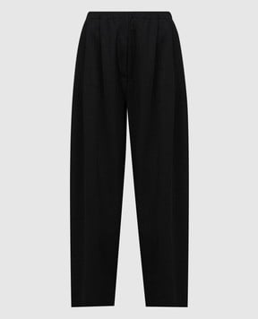 BOBOUTIC Черные брюки с леном, шелком и кашемиром. 4625