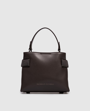 Brunello Cucinelli Коричнева шкіряна сумка Essence MBTKD2499