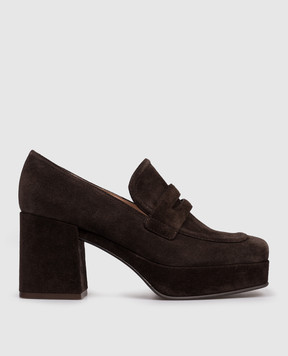 Gianvito Rossi Коричневые замшевые туфли Rouen G2532545RIC