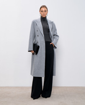 Ermanno Scervino Сіре двобортне пальто з вовною D456D326LVW