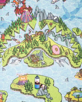 Sprayground Дитяча блакитна футболка Shark Island Mayhem SPY1291