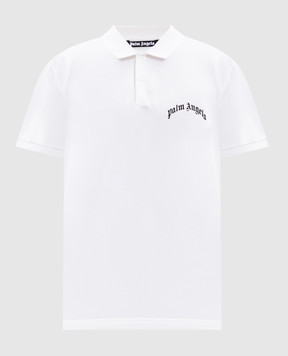 Palm Angels Біле поло з принтом логотипа PMGB02AF25FAB002