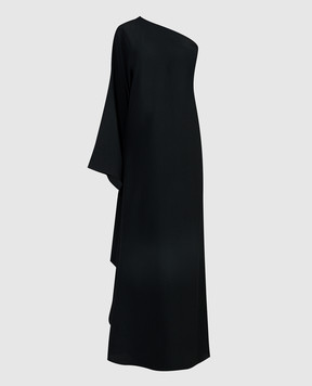 Taller Marmo Черное ассиметричное платье макси Balear SS2416