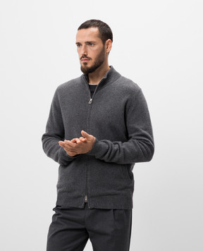 Cashmere&Whiskey Серый кардиган из кашемира MU7931307341PF