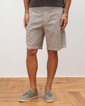 Brunello Cucinelli Серые шорты-бермуды M252DU0010