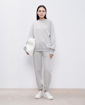 Jil Sander Серые джинсы с логотипом J40KA0130J20010