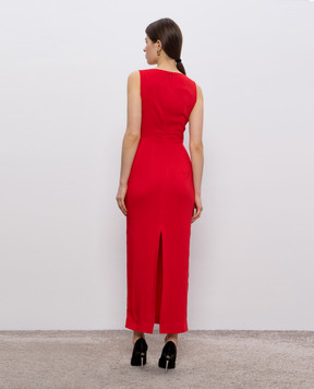Rowen Rose Красное платье миди DRSRR389