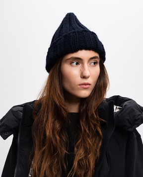 Woolrich Синя шапка з вовною CFWWAC0196FRUF0766