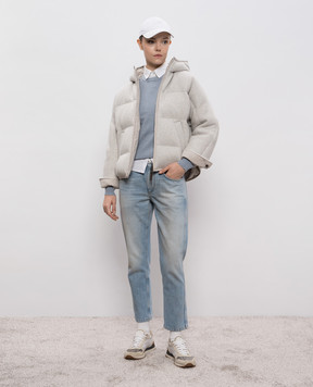 Brunello Cucinelli Блакитні джинси з вінтажним ефектом MA095P5847