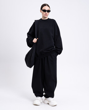 Vetements Чорний світшот з вишивкою логотипа UH76CW100Bw