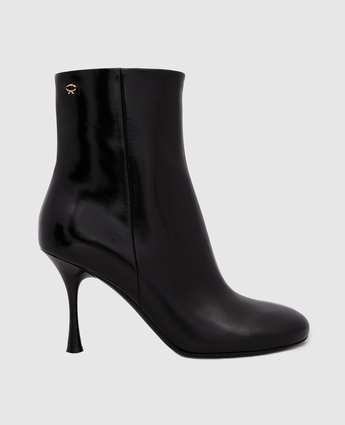 

Черные кожаные лакированные ботильоны CARLA BOOTIE, Черный, Ботильоны