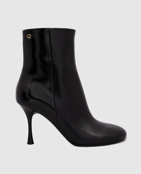 Gianvito Rossi Чорні шкіряні лаковані ботильйони CARLA BOOTIE G7293385LACNUI