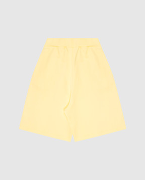 Balmain Детские желтые шорты с фактурным логотипом BW6Q89Z00811214