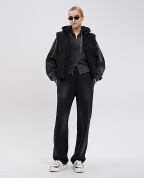 Alexander Wang Чорні спортивні штани з логотипом 4CC1254406