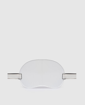 Vionnet Білий шкіряний пояс з металевою пластиною CTVBI13002L1100