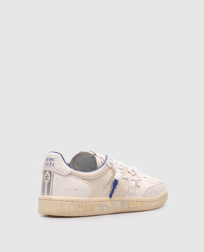 Premiata Бежевые кожаные кроссовки BSKT CLAYD BSKTCLAD