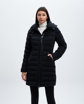 Mackage Черная пуховая куртка Farren с кожаными вставками с логотипом FARREN