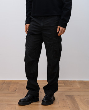 Dolce&Gabbana Черные брюки карго с логотипом. GP03LTG8MH8