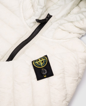 Stone Island Детский голубой стеганый пуховик с патчем логотипа K1S164100011S002414