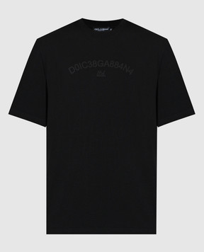 Dolce&Gabbana Чорна футболка з логотипом G8PN9TG7M3K