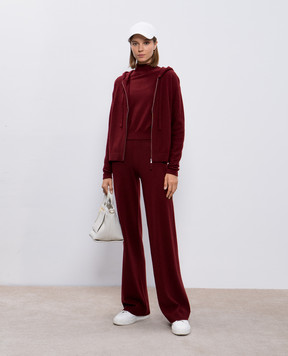 Allude Бордовая спортивная куртка из шерсти и кашемира 24517700