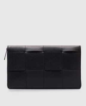 Bottega Veneta Сірий шкіряний гаманець Cassette 814649VBWD5