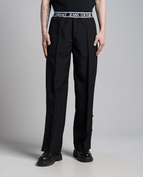 Versace Jeans Couture Черные брюки с узором логотипа 76GAA115N0307