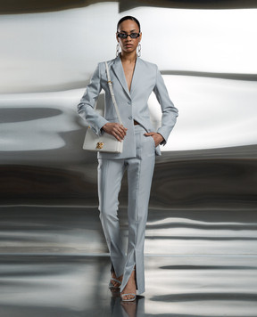 Off-White Сірі штани з логотипом OWCA136S24FAB001