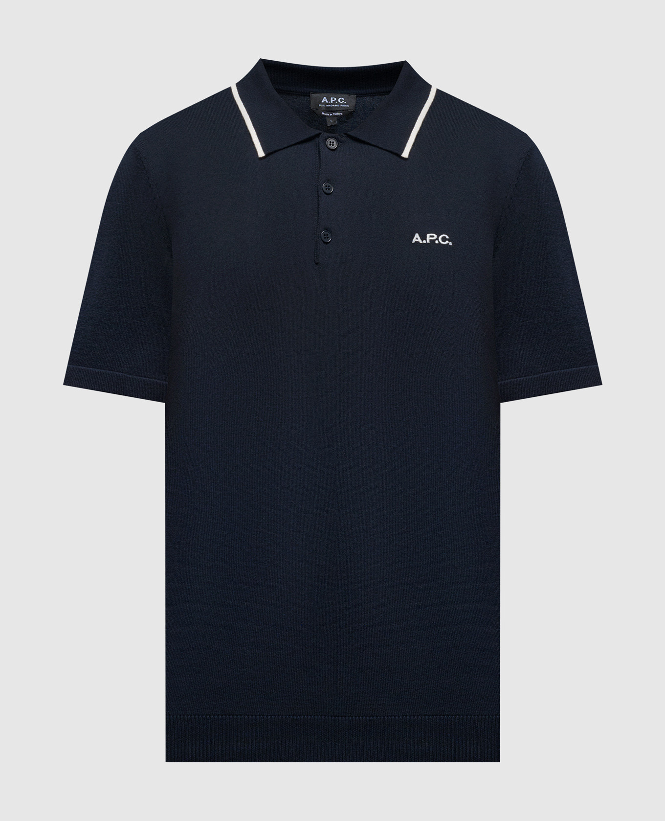 FLYNN blue polo with logo embroidery