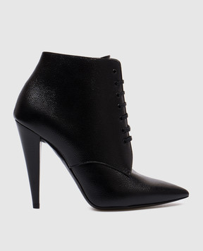 Saint Laurent Чорні шкіряні ботильйони 531659
