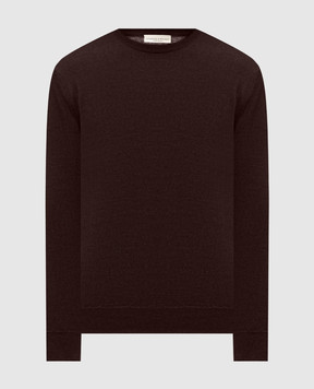 Cashmere&Whiskey Коричневый джемпер из шерсти 92392