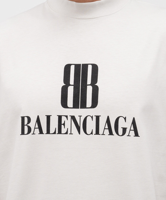 Balenciaga Серая футболка Nano BB 764235TSVU4 изображение 5