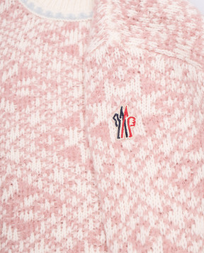 Moncler Grenoble ENFANT Дитячий рожевий светр з вовною J29579C00001M45051214