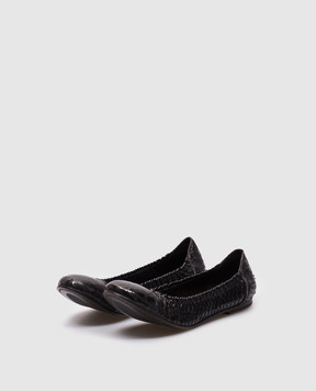 Brunello Cucinelli Синие балетки из кожи питона MZDCUC764