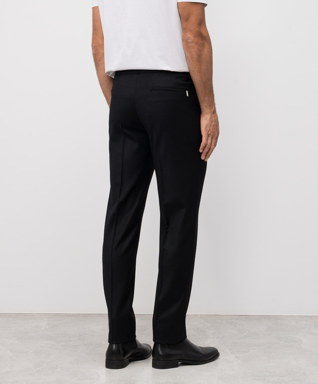 Bertolo Cashmere Черные брюки из шерсти и кашемира 000290001391 изображение 4