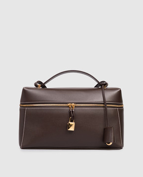 Loro Piana Коричневая кожаная сумка Extra Bag L27 FAN3462