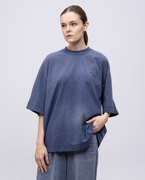 Juun.j Синя футболка з вишивкою логотипа JW5242W00R