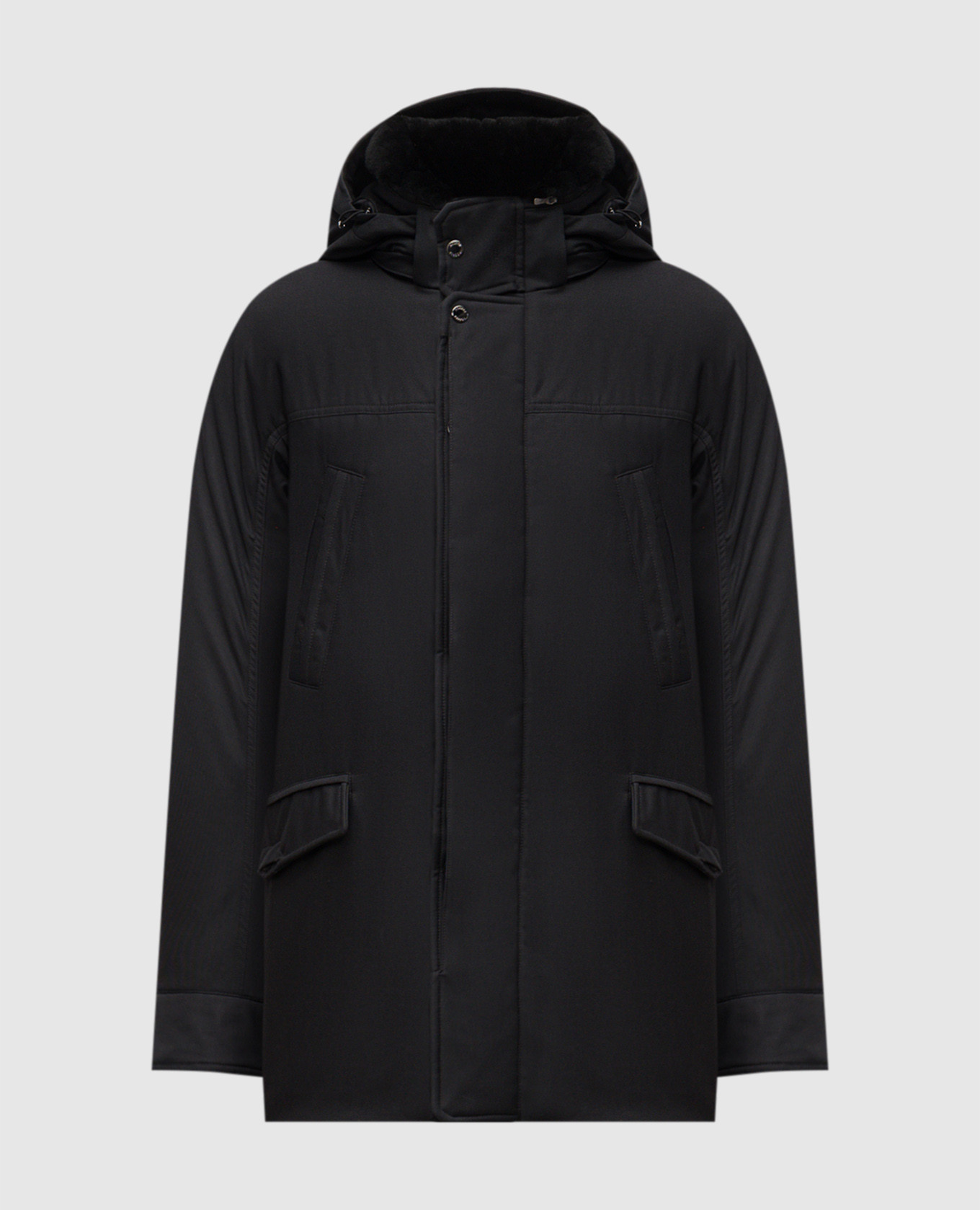 

Черная пуховая куртка SISTO с мехом, Черный, Куртки