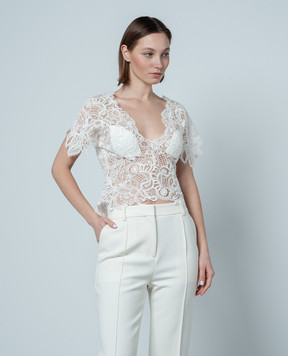 Ermanno Scervino Белый топ из кружева D442L309BXV