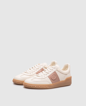 Valentino Белые кожаные кроссовки UPVILLAGE с логотипом 6W2S0IL9FCF