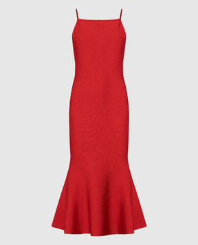 Alexander McQueen Красное платье миди 791090Q1A9V
