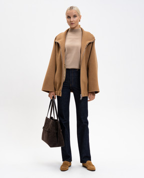 John Smedley Бежевий джемпер Amity з вовни мериноса AMITY
