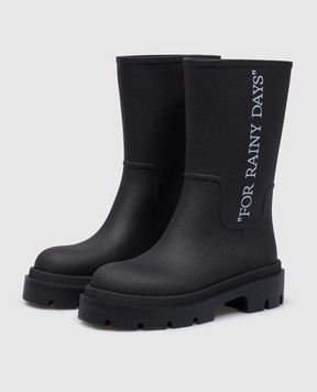 Off-White Черные ботинки Reboot Rainy Days OWIE049C99MAT001