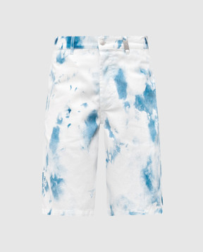 Alexander McQueen Белые шорты в принт 828702QYABP