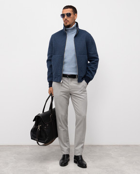 Brunello Cucinelli Блакитний светр з кашеміру M22707003