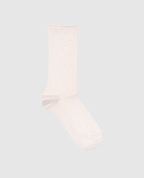 Brunello Cucinelli Бежеві шкарпетки з кашеміром та шовком M41945019