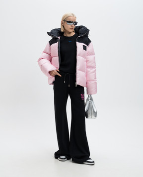 Off-White Черный свитшот Pinkflower с вышивкой логотипа Off OWBA055F24FLE001