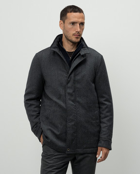 Canali Серая куртка из шерсти SR01809O30479B