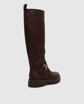 Gianvito Rossi Коричневые кожаные сапоги Thiago G8015120GOMFLA